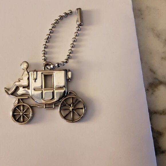Coach Silver Horse and Carriage Bag Charm - Picture 2 of 4